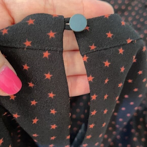 Scotch & Soda black star print ruffled mini dress - Picture 12 of 15